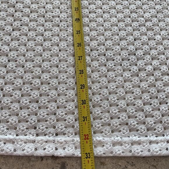 ANNE COLE White 2 Tie Front Tunic Length Beach Swim Cover Up Size XXXL Vacation - Picture 7 of 12